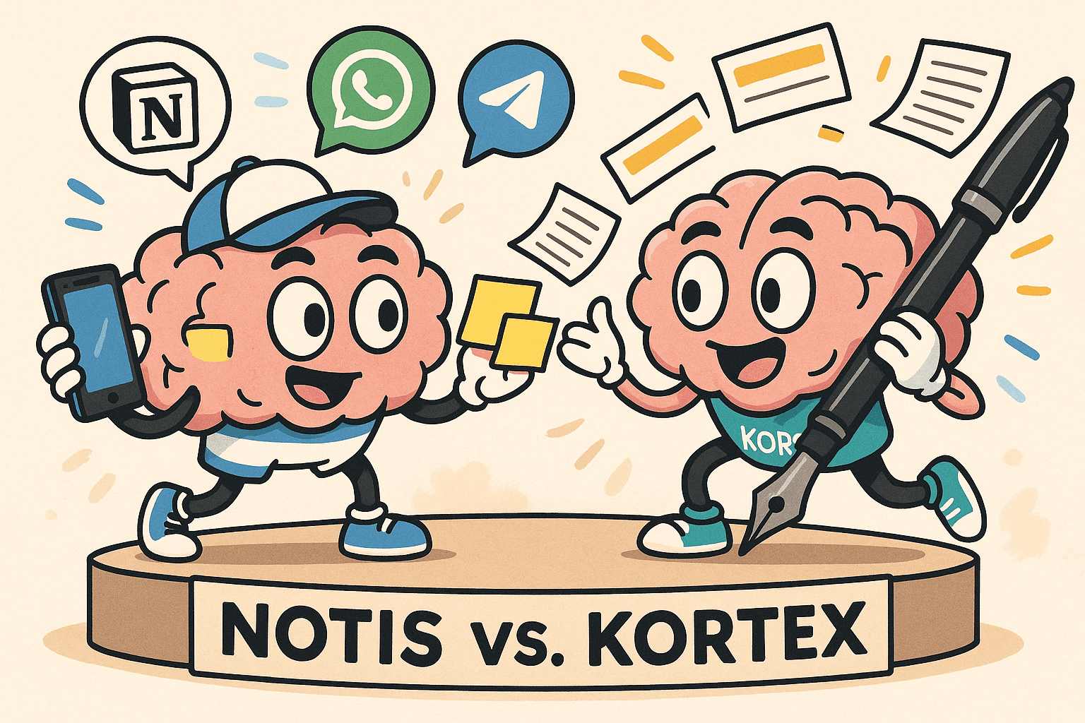 Notis vs. Kortex: Voice-to-Notion chief of staff vs. AI second brain