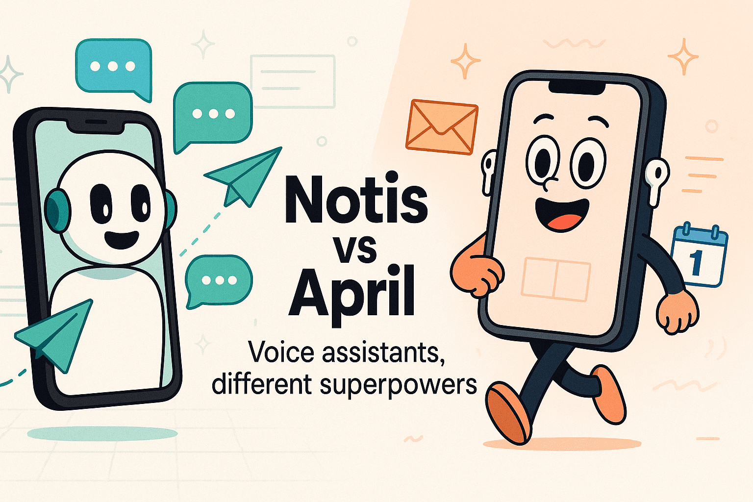 Notis vs April: Voice assistants, different superpowers