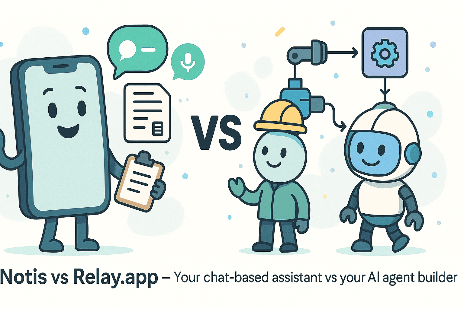 Notis vs Relay.app: Your chat-based assistant vs your AI agent builder