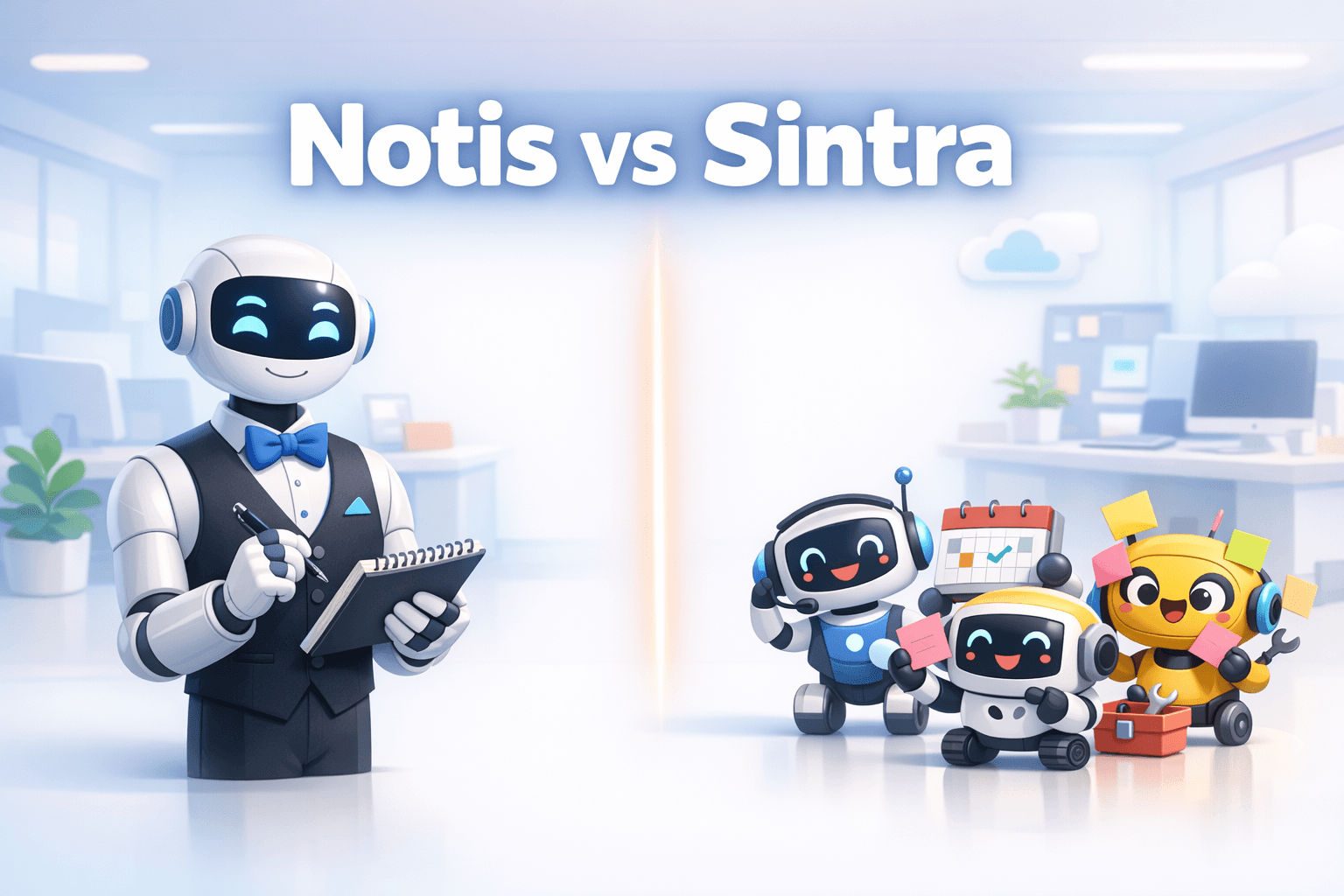 Notis vs Sintra: Voice-first Notion intern vs AI helpers for business