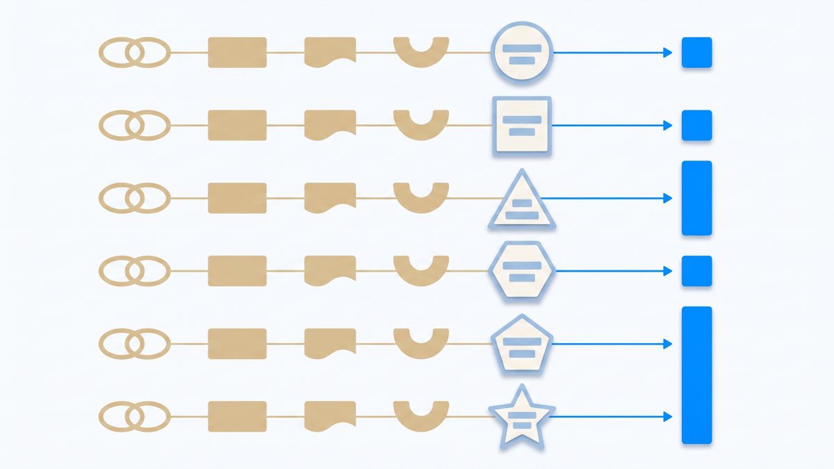 Six automation platforms shown metering the same workflow against six different units, so identical work produces six different bills